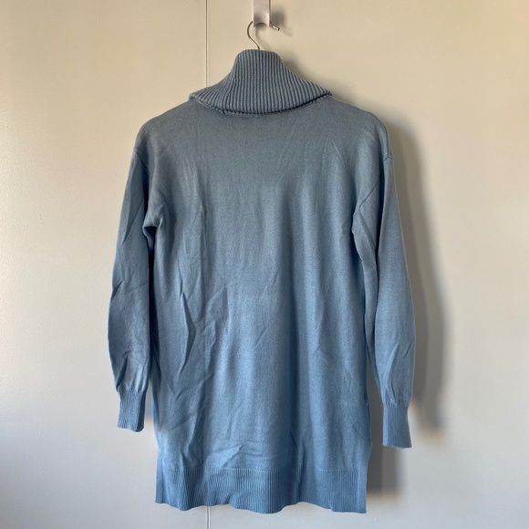 Blue Cowl Tunic Sweater - Picture 3 of 5